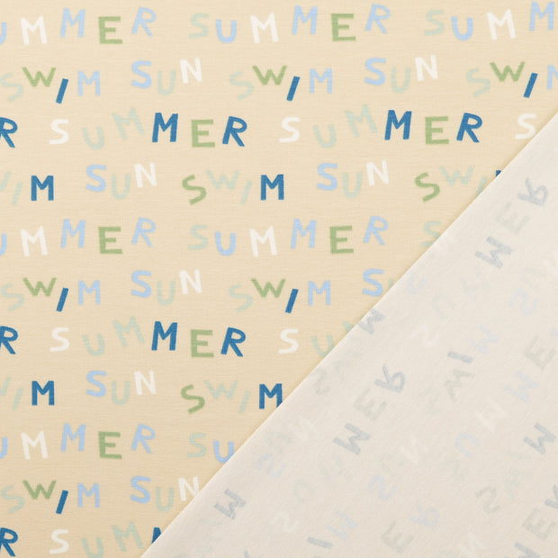 Jersey fabric Nude printed 