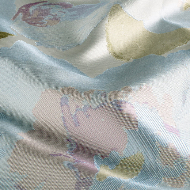 Jacquard fabric Flowers Baby Blue