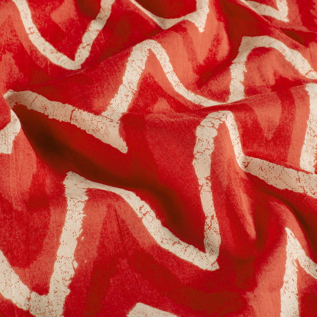 Voile tela Abstracto Rojo