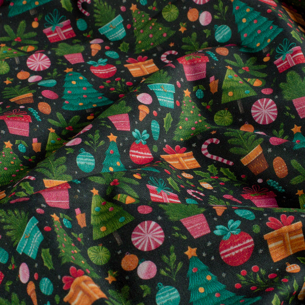 Popeline de Coton tissu Noël 