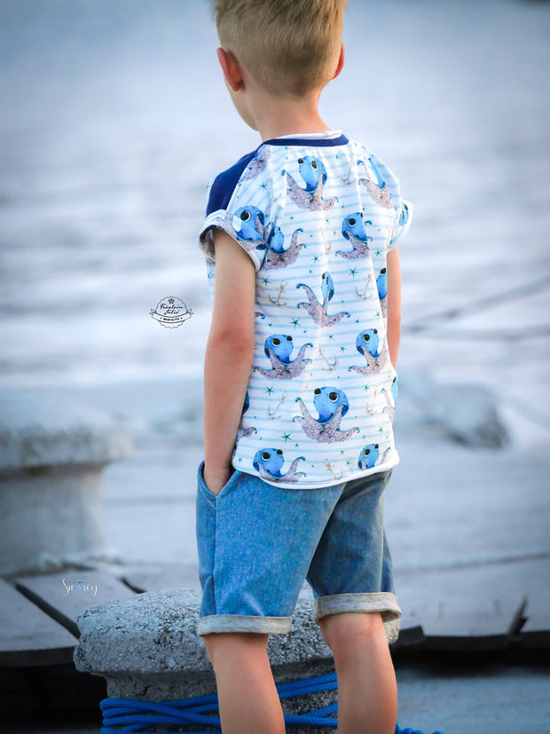 Katoen Jersey stof Abstract 