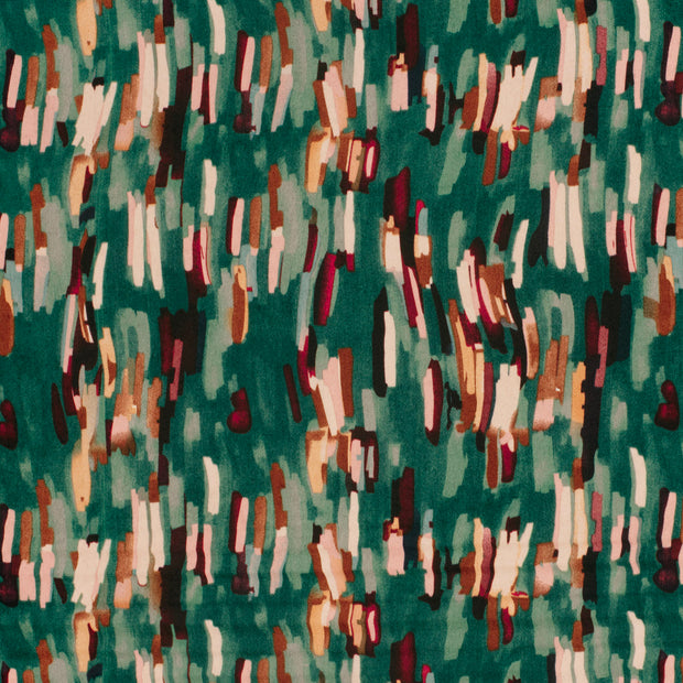 Satin Velvet tela Verde oscuro 