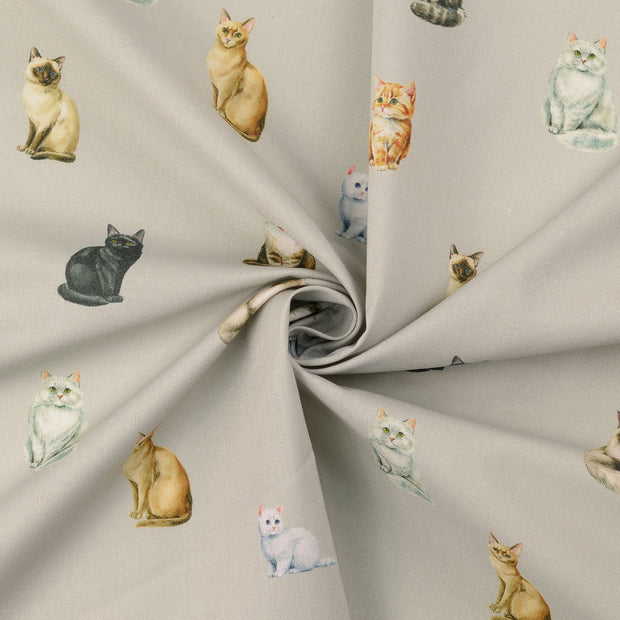 Cretonne fabric Grey 