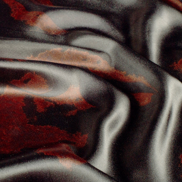Satijn stof Abstract Zwart