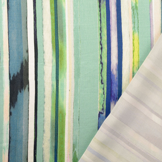 Viscose Satin tissu Vert imprimé numérique 