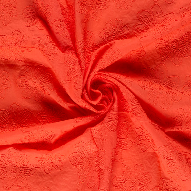  fabric Orange embroidered 
