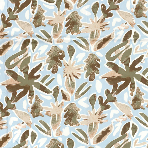 Viscose Poplin fabric Light Blue matte 