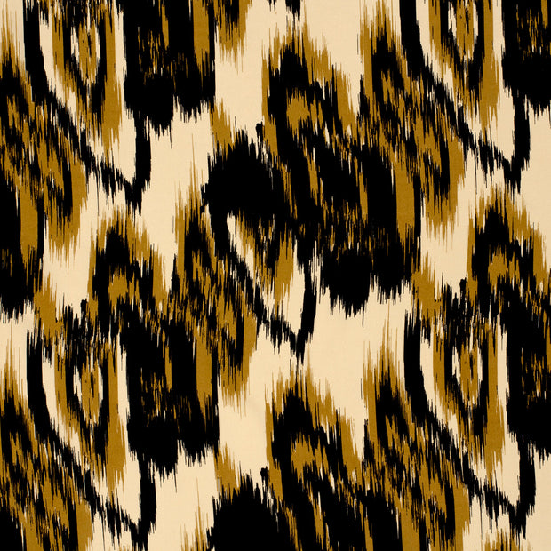 Viscose Poplin stof Zwart mat 