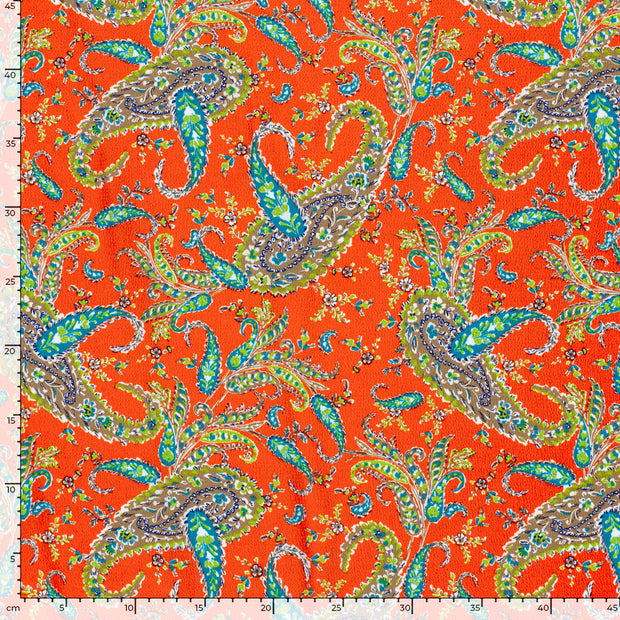 Polyester Bubble tela Cachemira Rojo