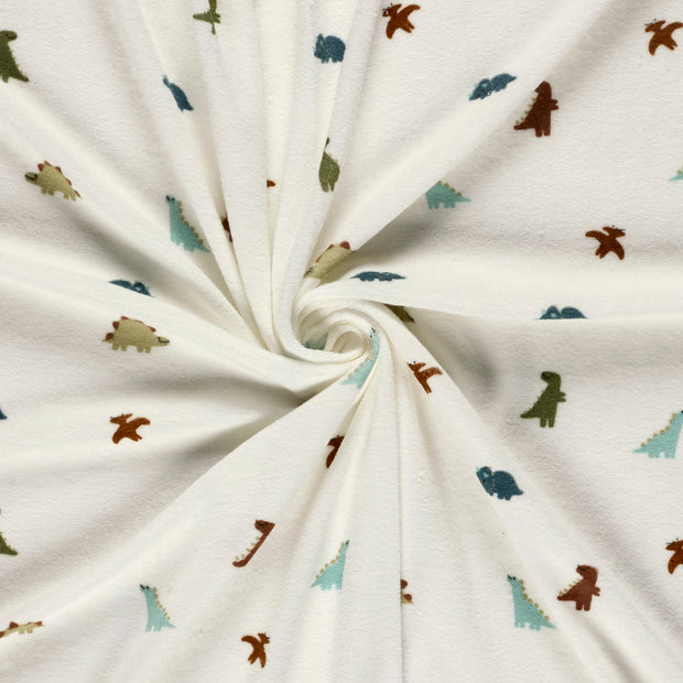 Rizo Stretch tela Blanco roto estampado 