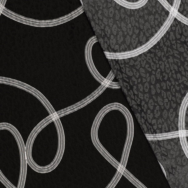 Satin Jacquard fabric Panther printed 