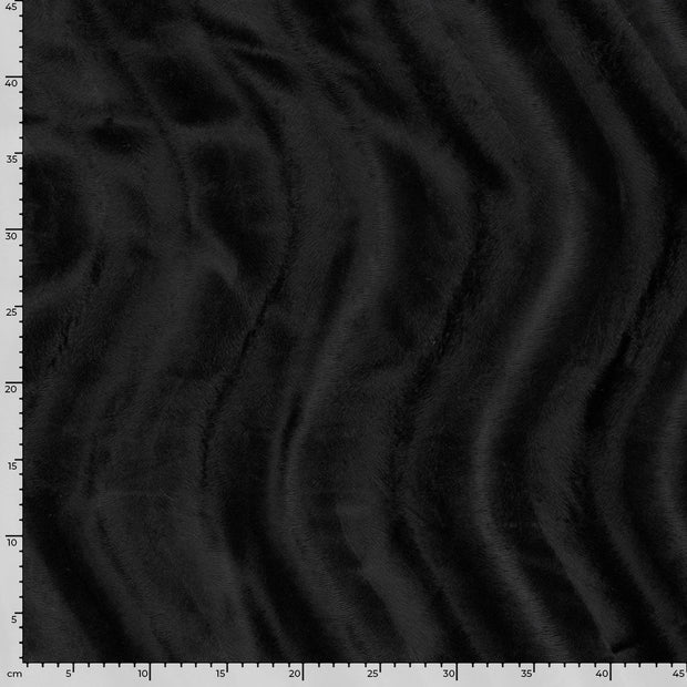 Velours fabric Unicolour Black
