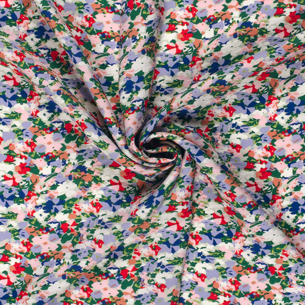 Viscose Nylon Crepe fabrik Lila bedruckt 