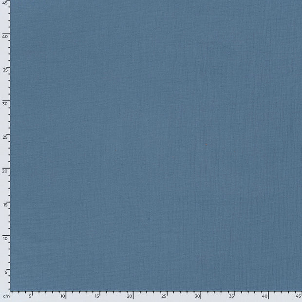 Musselin extra breit fabrik Uni Indigoblau