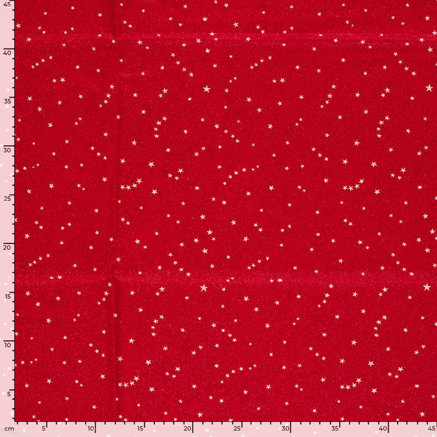 Algodón Popelina tela Navidad Rojo