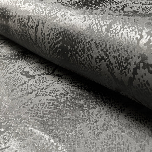 Satin Jacquard fabrik Schlangen Dunkelgrau