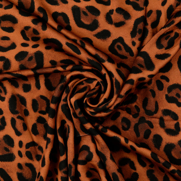 Viscose Poplin fabric Brown 