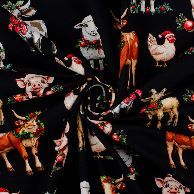 French Terry fabric Black 