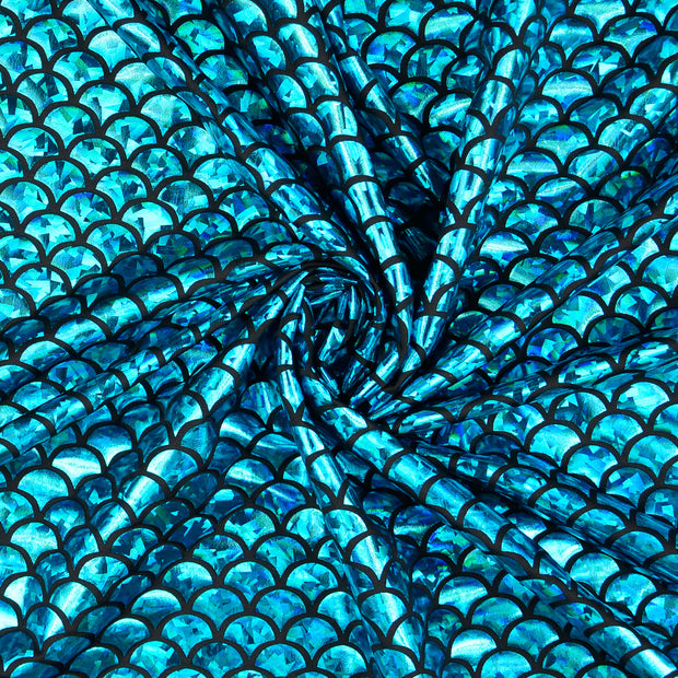 Jersey fabrik Turquoise Foliendruck 