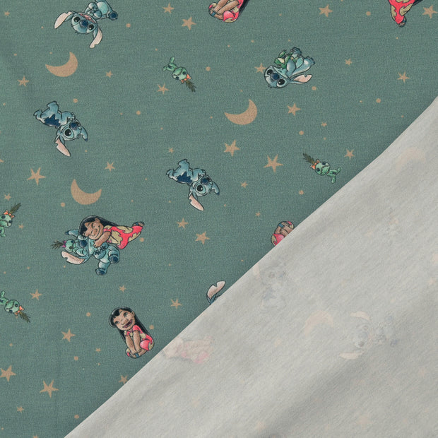 Jersey fabric Turquoise digital printed 