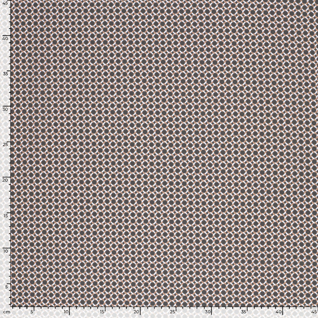 Algodón Popelina tela Gris oscuro mate 