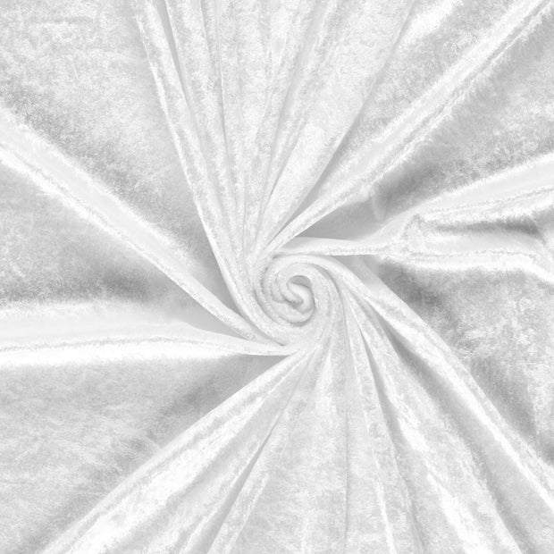 Velours fabric Optical White crushed 