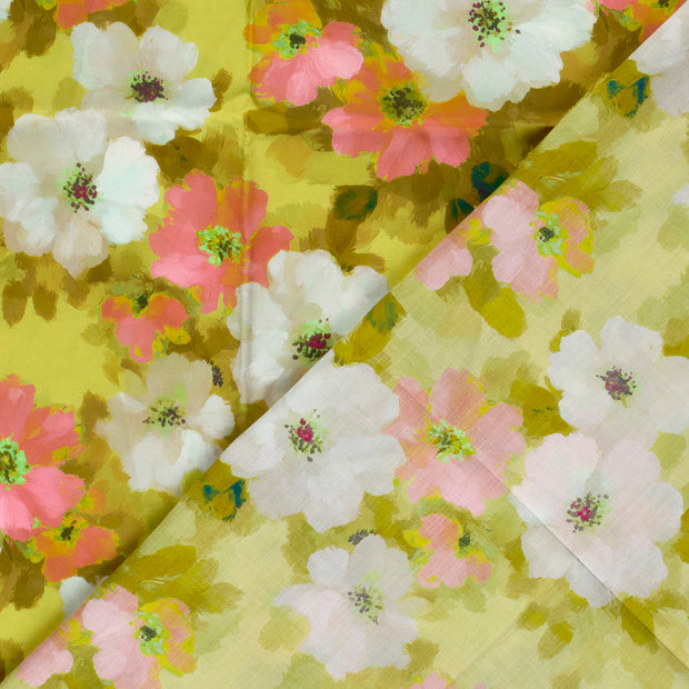 Voile tela Flores estampación digital 