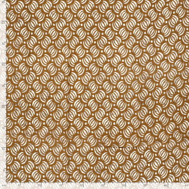 Voile fabric Abstract Oker