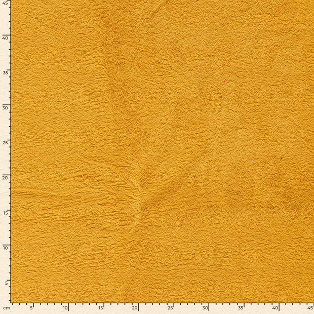 Terry Towelling fabric Unicolour Oker