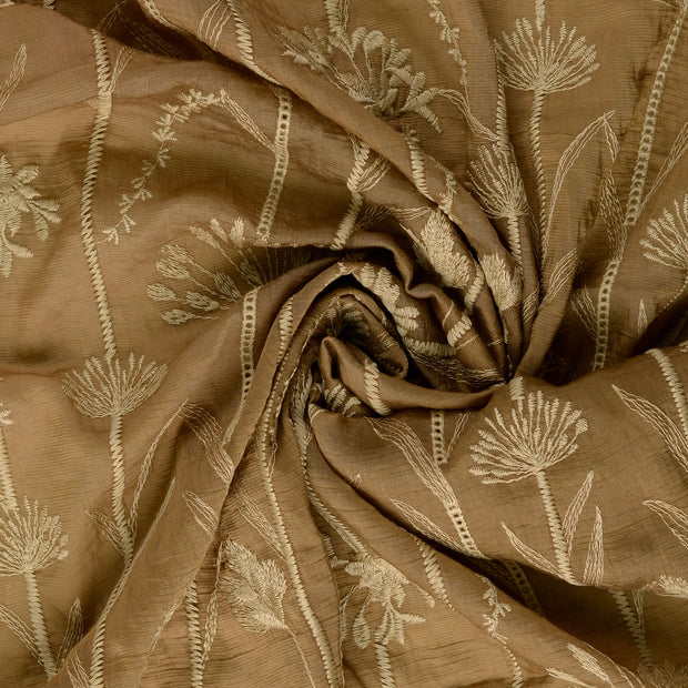 Cotton Poplin fabric Brown 