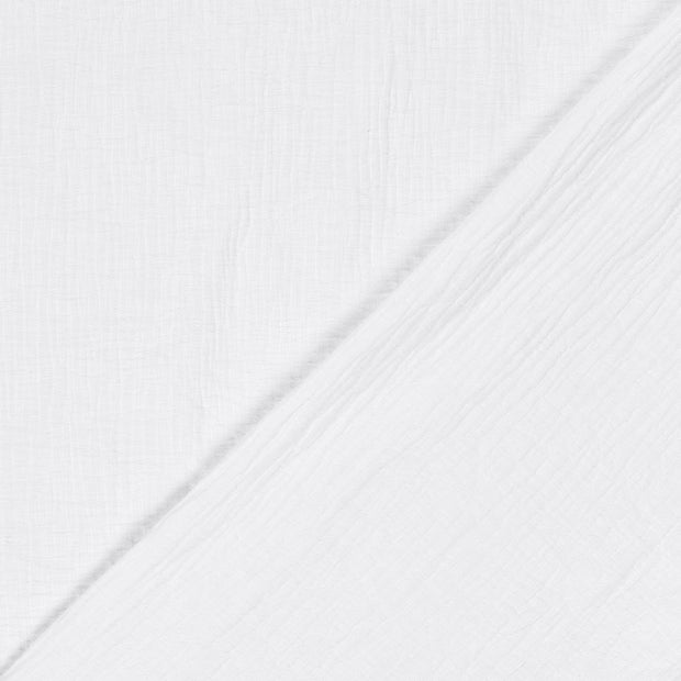 Coton Lin en Chaine et Trame tissu Feuilles brodé 