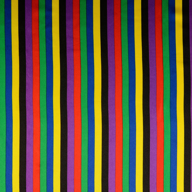 Satin fabric Stripes Multicolor