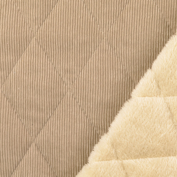 Corduroy 4.5w fabric Beige backed 