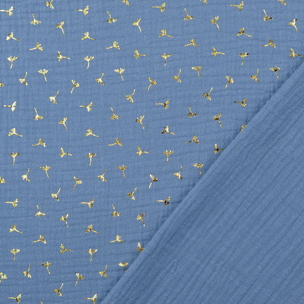 Muslin fabric Indigo 