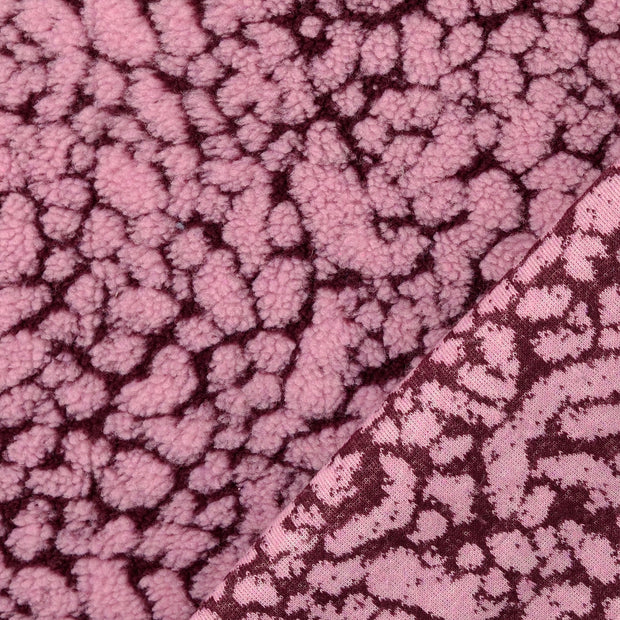 Teddy tissu Vieux rose jacquard 
