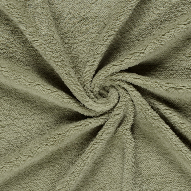 Sherpa Fleece fabrik Olivgrün 