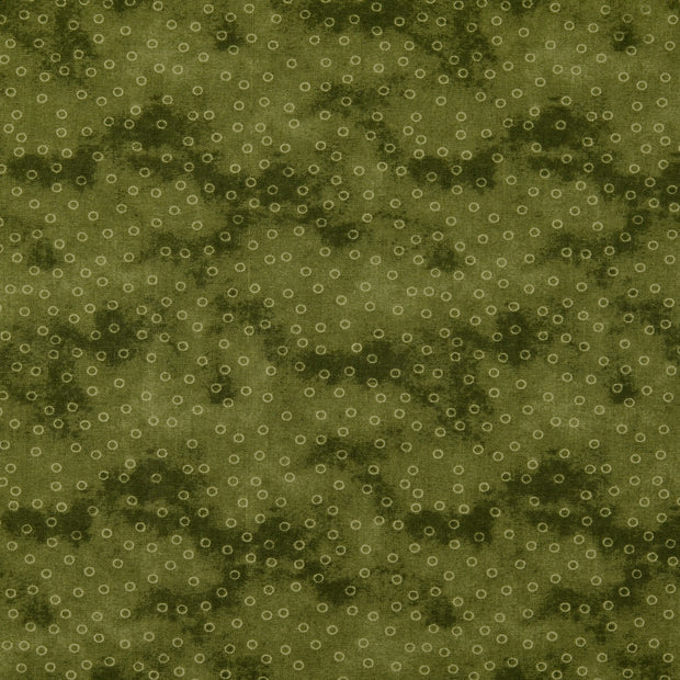 Popeline de Coton tissu motifs géométriques Vert Olive