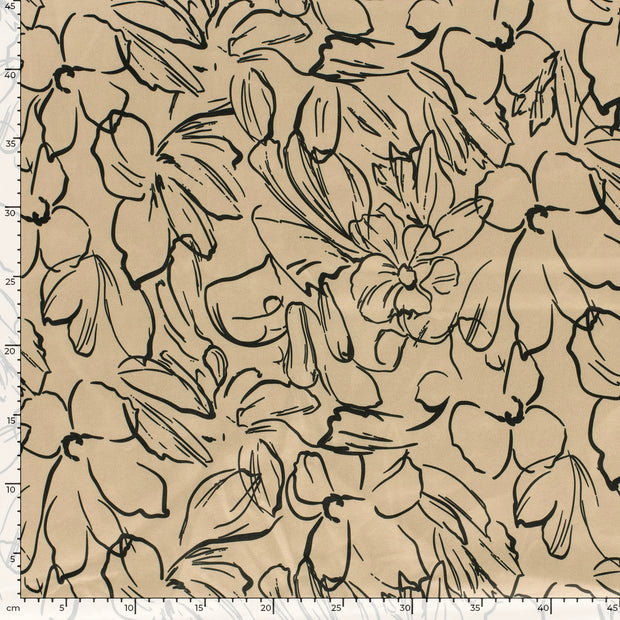 Suede Wildleer stof Abstract Beige