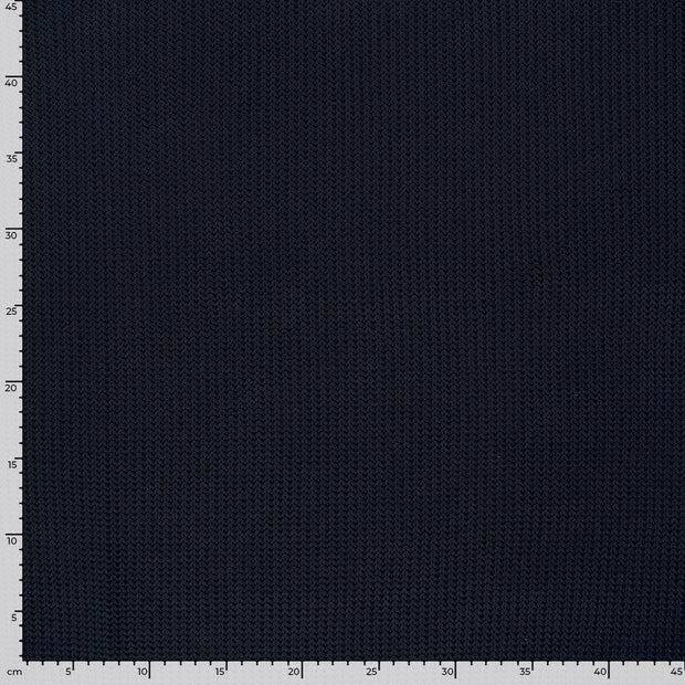 Heavy Knit fabric Cable Navy