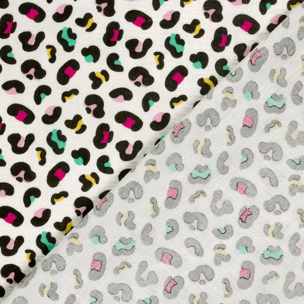 Muselina tela Panther estampado 