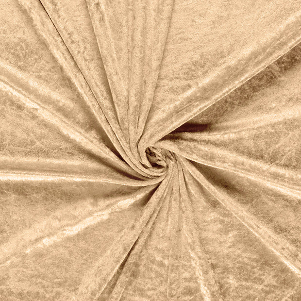 Velours fabric Camel crushed 