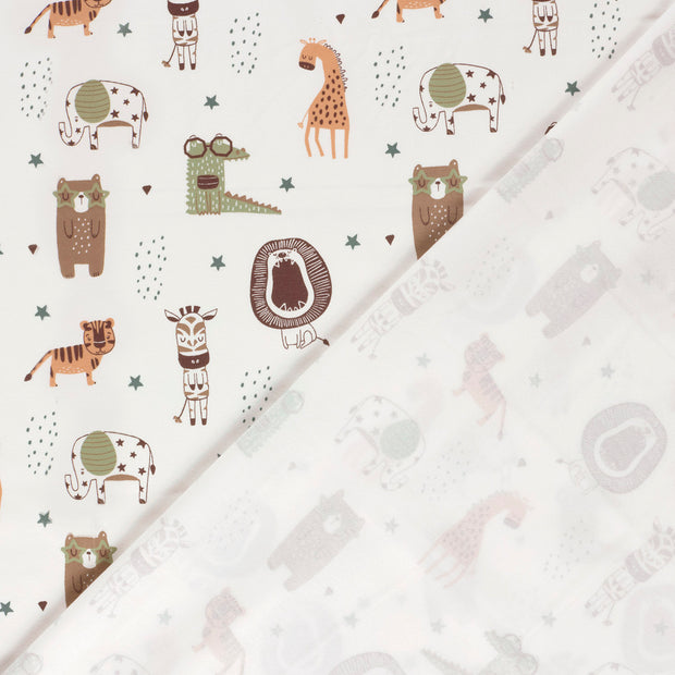 Jersey fabric Animals printed 
