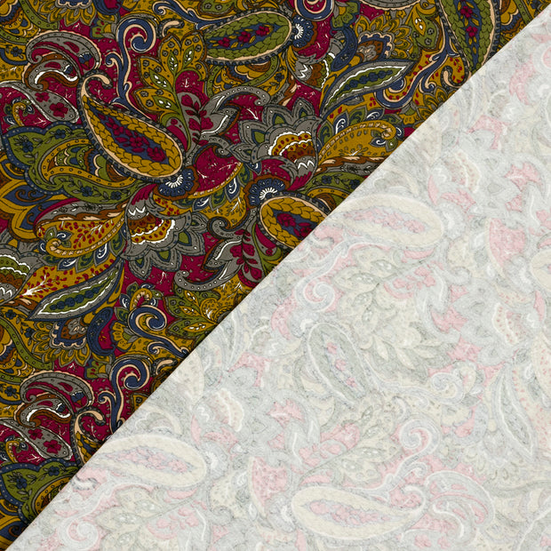 Viscose Vortex Jerséis tela Cachemira estampado 