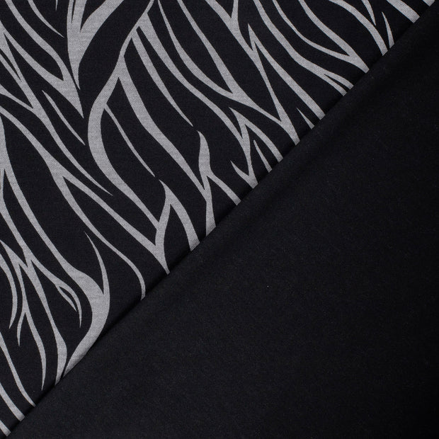Poly Viscose Jersey fabric Abstract discharge printed 