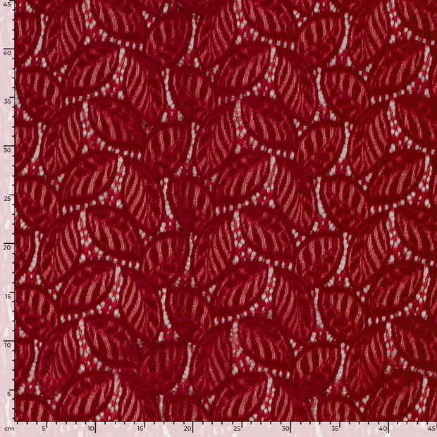 Chenille fabrik Uni Dunkelrot