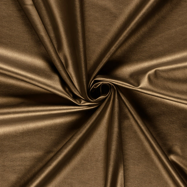 Stretch Leather fabric Bronze foiled 