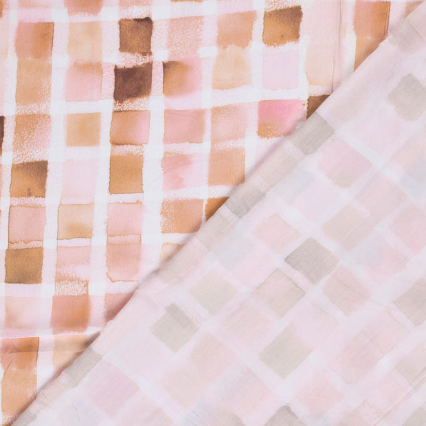 Viscose Poplin fabric Abstract printed 