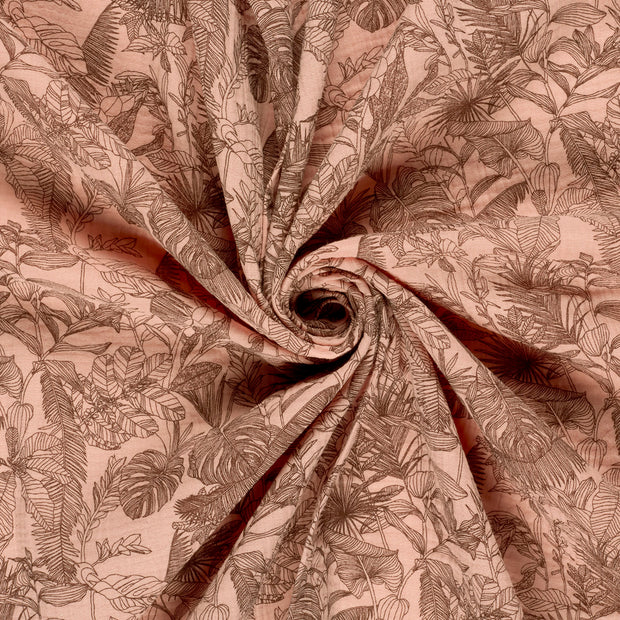 Double gaze tissu Jungle imprimé 