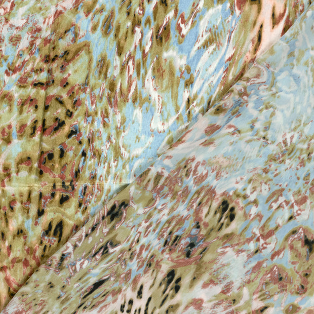 Satin Velvet tela Abstracto estampado 