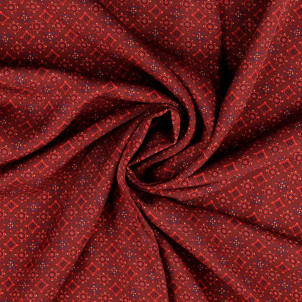 Viscose Twill fabrik Bordeauxrot 